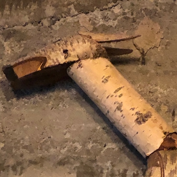 Vintage Handmade wood log reindeer - Picture 3 of 3